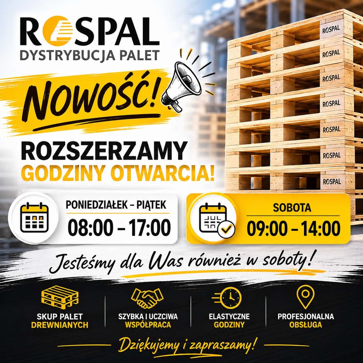 Nowe godziny otwarcia: firma jest teraz otwarta także w sobotę